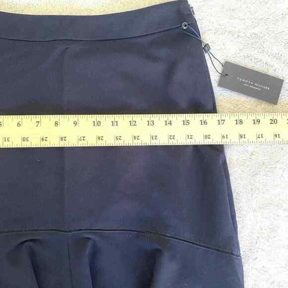 Tommy Hilfiger Navy Ruffle Hi-Low Skirt Suit Separates Lined Side Zip Size 0 - Picture 11 of 12